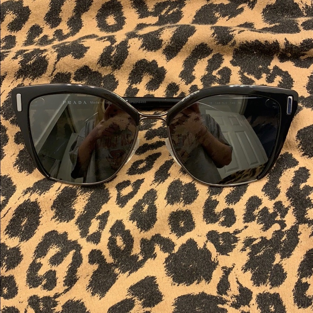 Prada sunglasses worn once! In great condition!